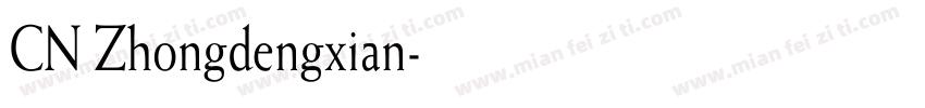 CN Zhongdengxian字体转换